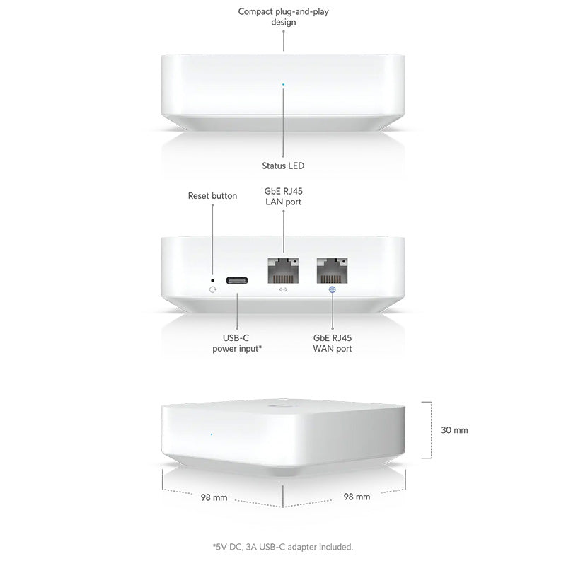 UXG-Lite Ubiquiti Next-Generation Gateway Lite By Ubiquiti - Buy Now - AU $165 At The Tech Geeks Australia