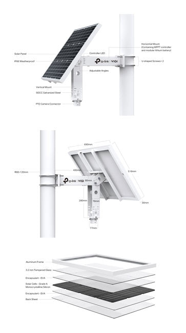 VIGI SP6020 - VIGI Intelligent 60W Solar Power Supply System By TP-LINK - Buy Now - AU $635 At The Tech Geeks Australia