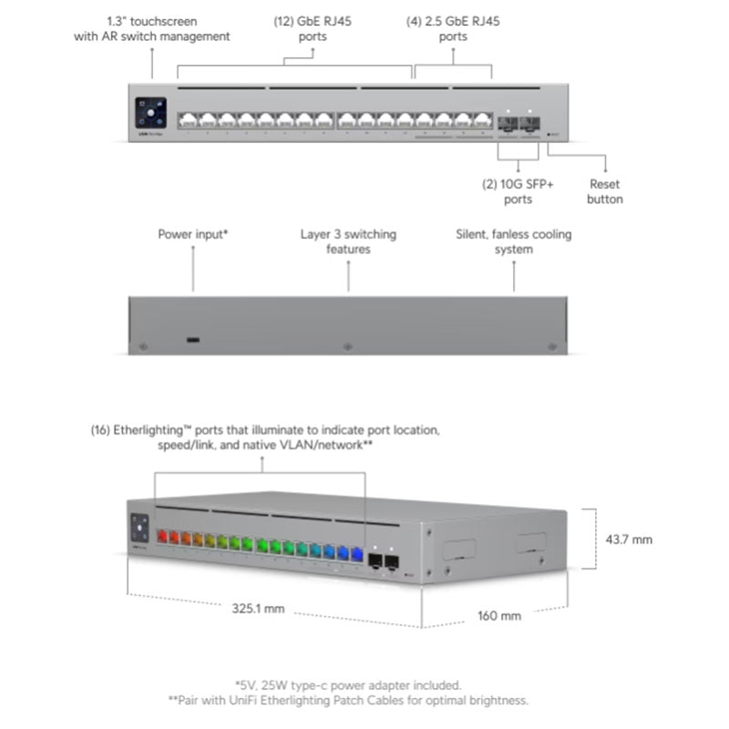 USW-Pro-Max-16 Ubiquiti UniFi Switch Pro Max 16 Port | The Tech