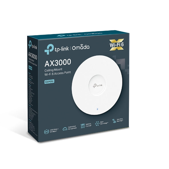 EAP650 TP-Link AX3000 Ceiling Mount WiFi6 Access Point By TP-LINK - Buy Now - AU $164.74 At The Tech Geeks Australia