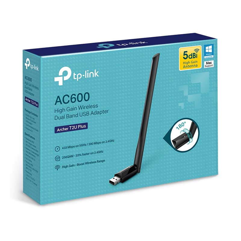 ARCHER T2U PLUS TP-Link AC600 High Gain Wireless Dual Band USB Adapter By TP-LINK - Buy Now - AU $31.59 At The Tech Geeks Australia