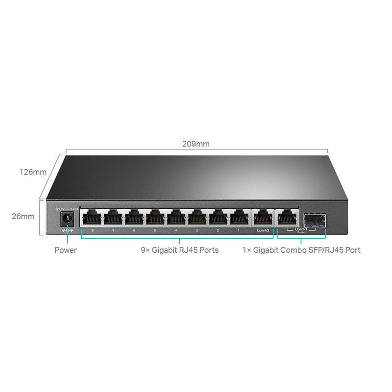 TL-SG1210MPE TP-Link 10-Port Gigabit Easy Smart Switch with 8-Port PoE+ By TP-LINK - Buy Now - AU $175.71 At The Tech Geeks Australia